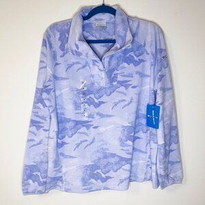 Columbia Women's Pine Ridge FS Printed Half Zip Fleece Pullover NWT XL